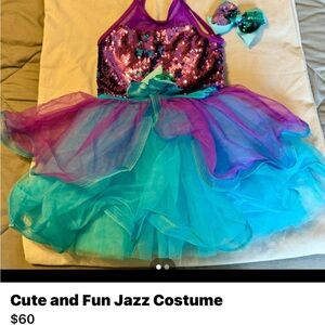 Purple and Blue Sequin Kids Costume